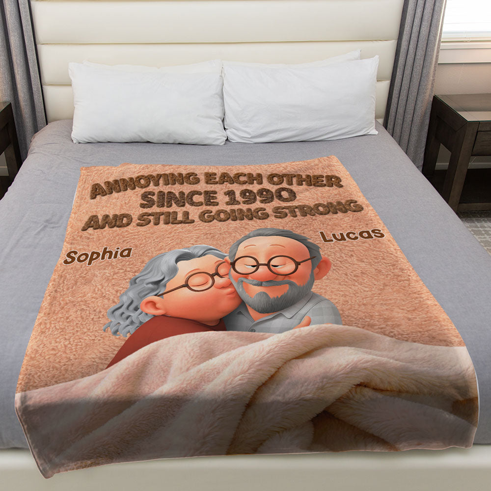 Annoying Each Other - Personalized Fleece Blanket
