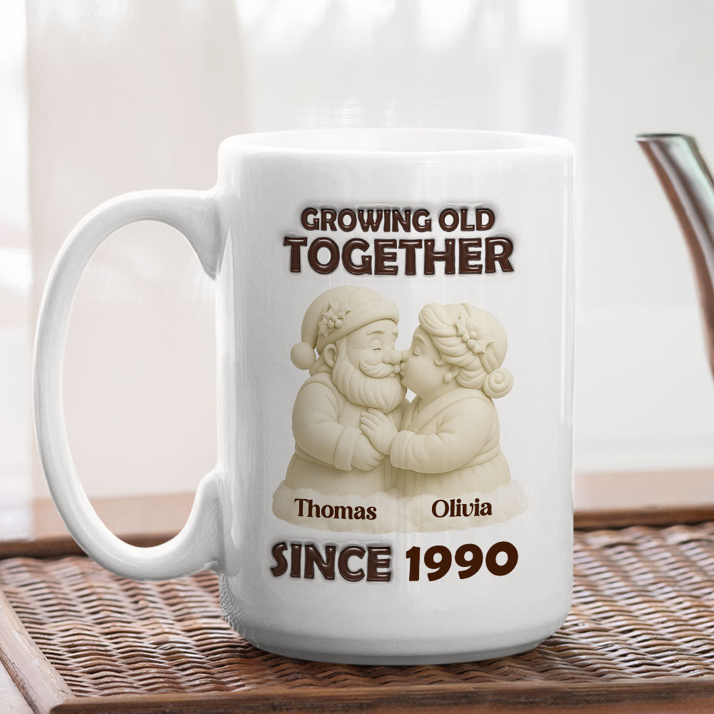 Custom Anniversary Keepsake Gifts For Couple • Mistletoe Moments - Personalized 3D Inflated Effect Mug