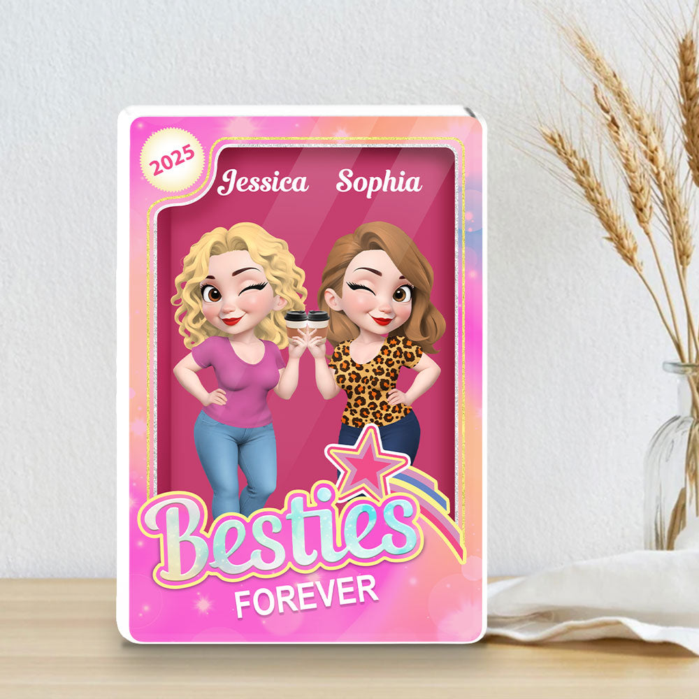 Custom Friendship Decor, Christmas Birthday Gifts For Best Friend • Besties Sisters - Personalized Acrylic Plaque