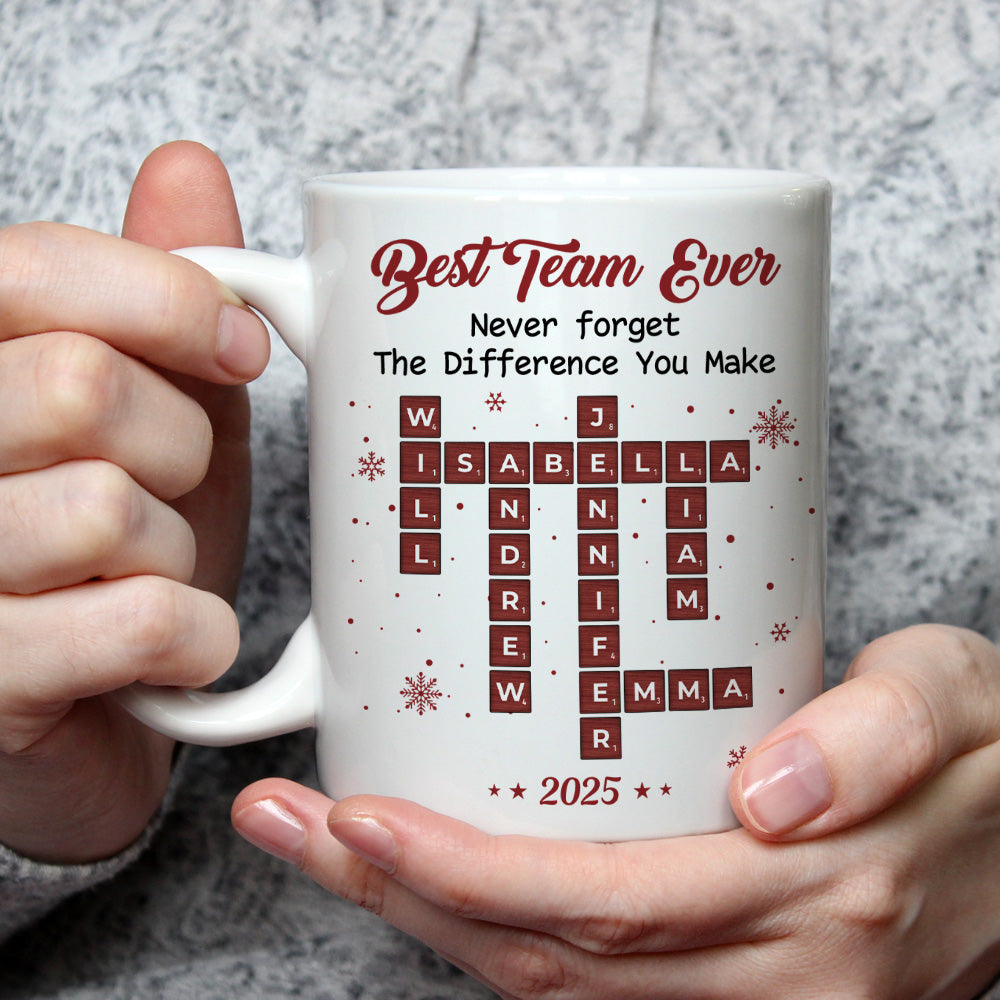 Custom Coworker, Christmas & Birthday Team Appreciation Gift • The Team That Shines Always - Personalized Coffee Mug