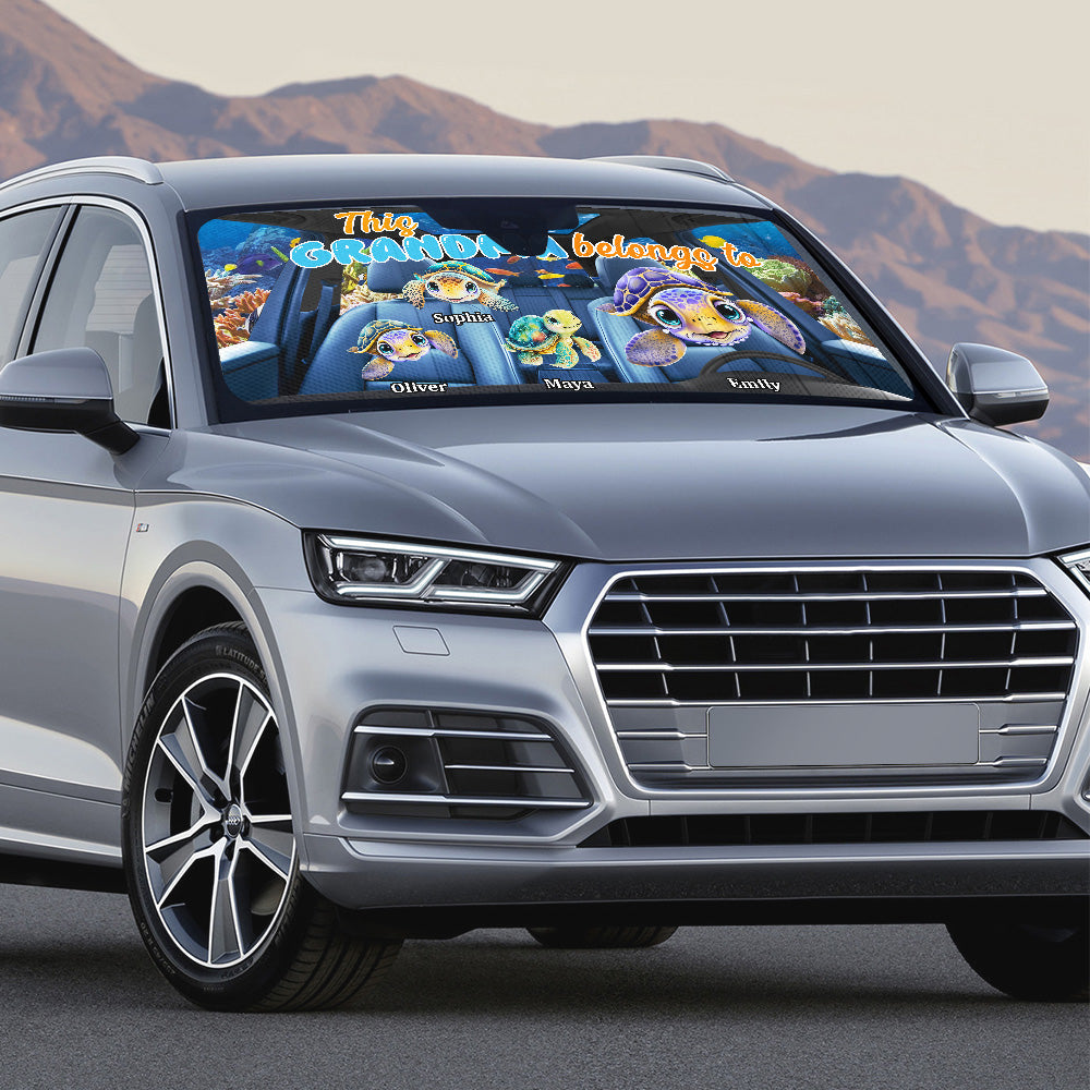 This Grandma Belongs To - Personalized Car Sunshade