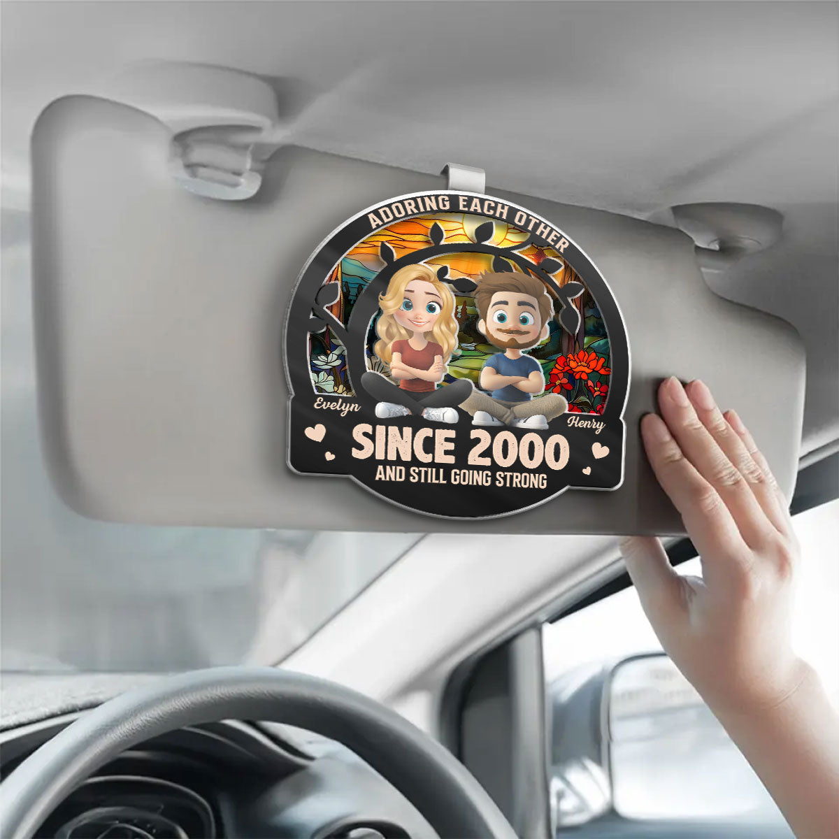 Love You Forever - Personalized Acrylic Car Visor Clip