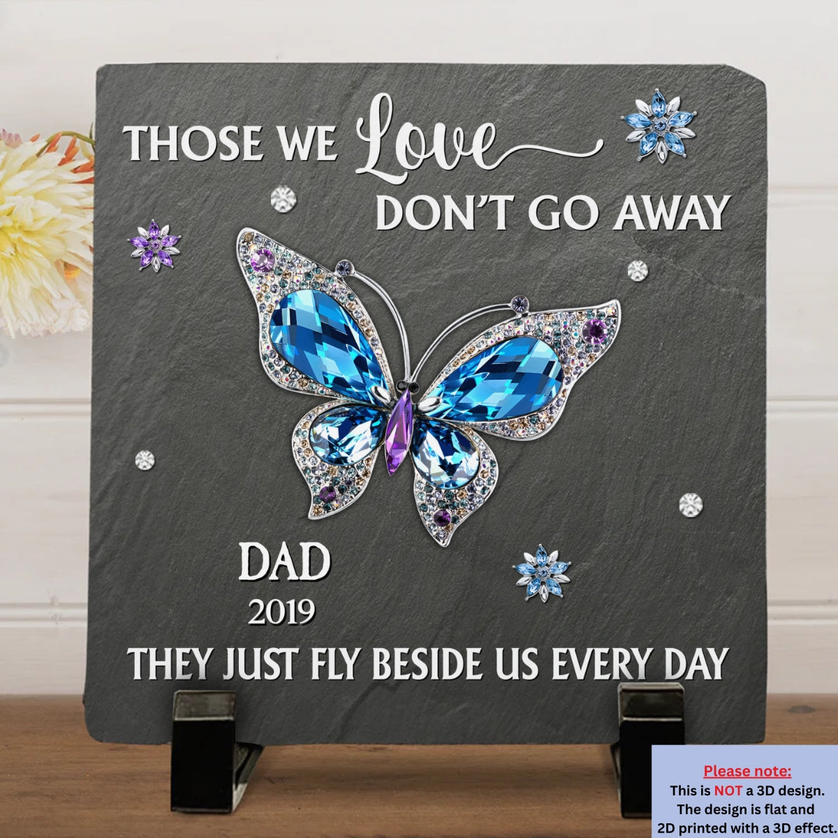 Those We Love Beside Us Every Day - Personalized Square Shaped Stone