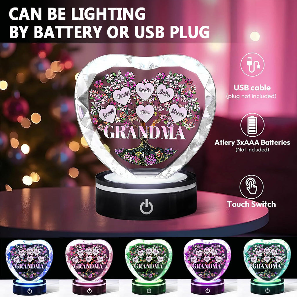 Nana Is The Best - Personalized Crystal Led Light