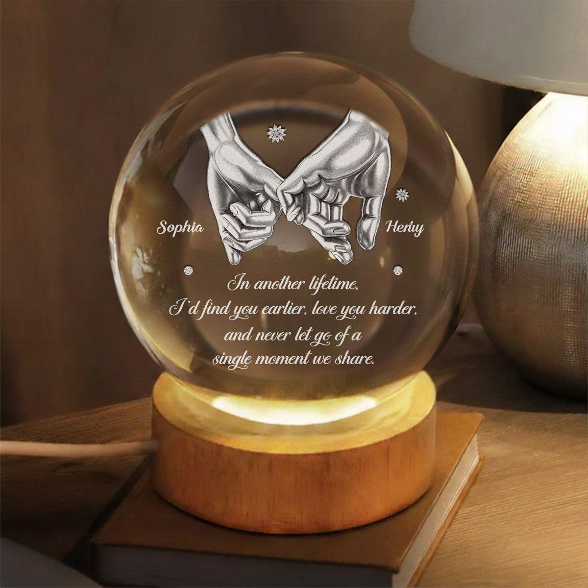 Every Single Moment - Personalized Crystal Globe Lamp