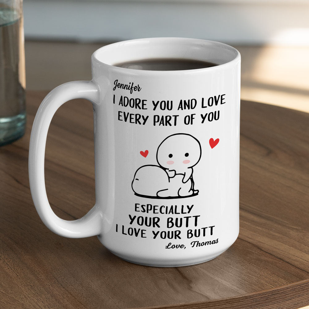 Custom Anniversary Keepsake Gifts For Couple • I Adore You - Personalized Coffee Mug