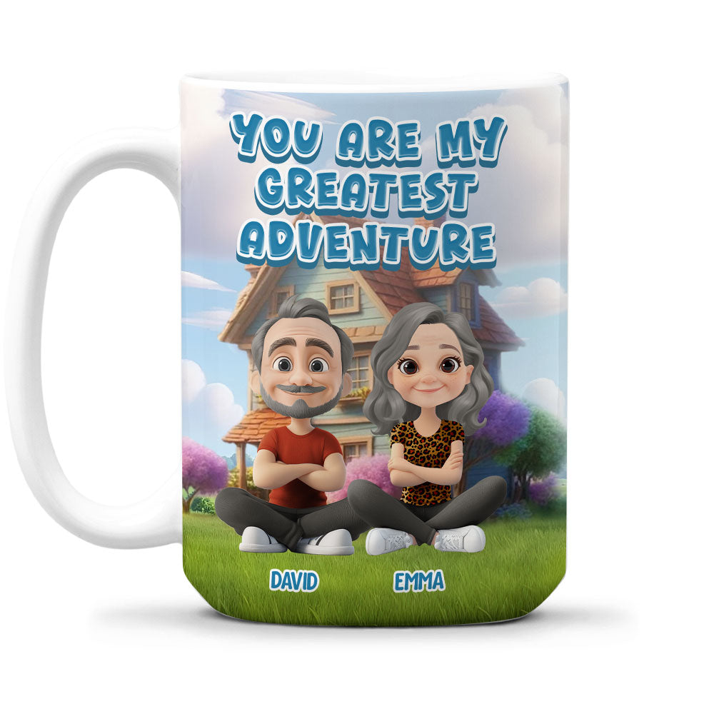 Custom Anniversary Keepsake Gifts For Couple • You Are My Greatest Adventure - Personalized Coffee Mug