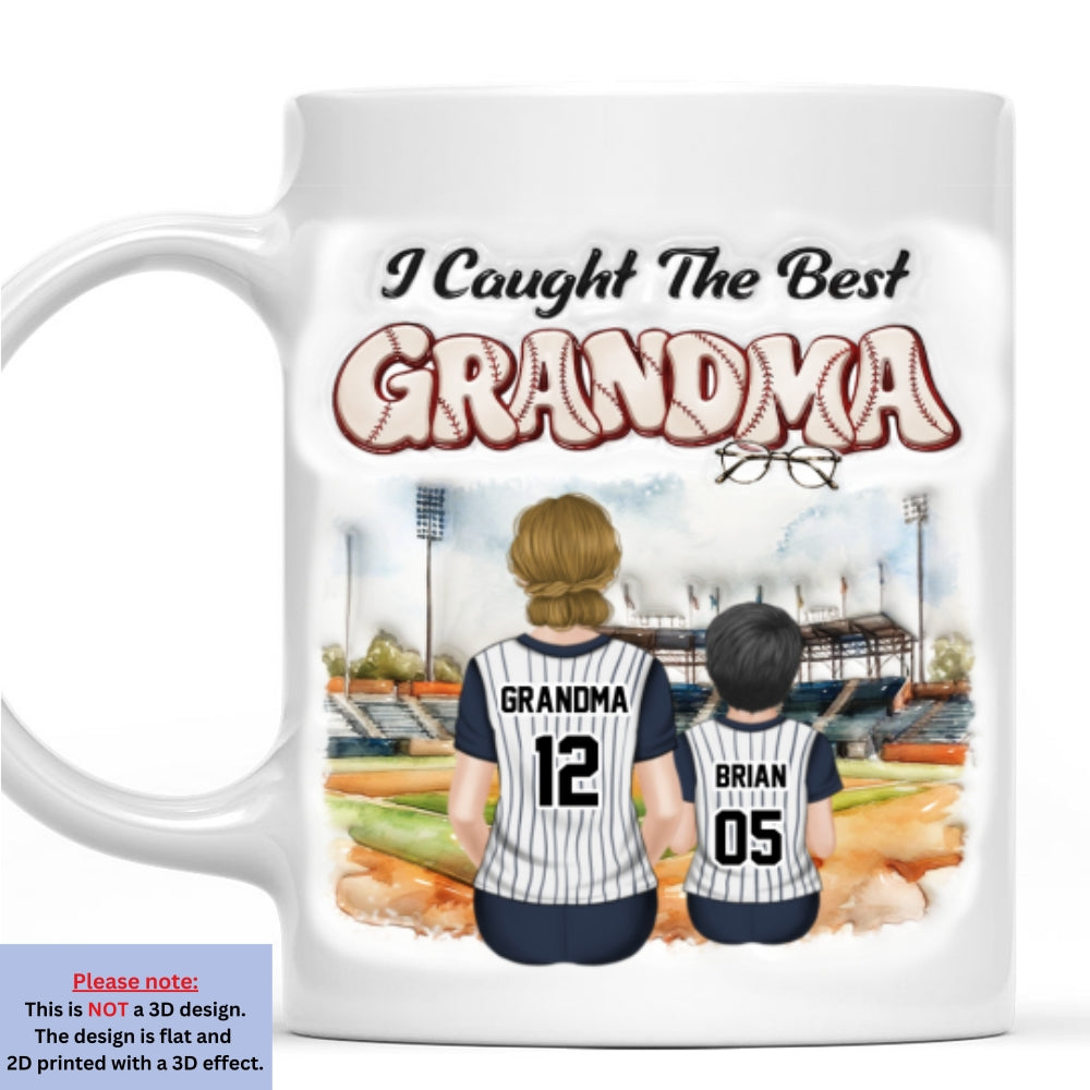 Custom Mother's Day Gift for Mom & Grandma • Caught The Best Grandma - Personalized 3D Inflated Effect Mug