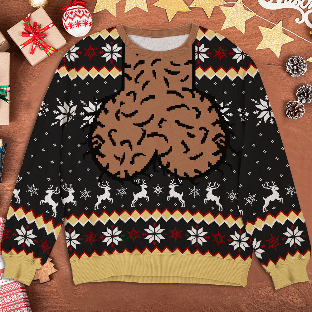 Custom Funny Ugly Sweatshirt, Couple Christmas Gift • Christmas Has Officially Gone Too Far - Personalized All-Over-Print Sweatshirt