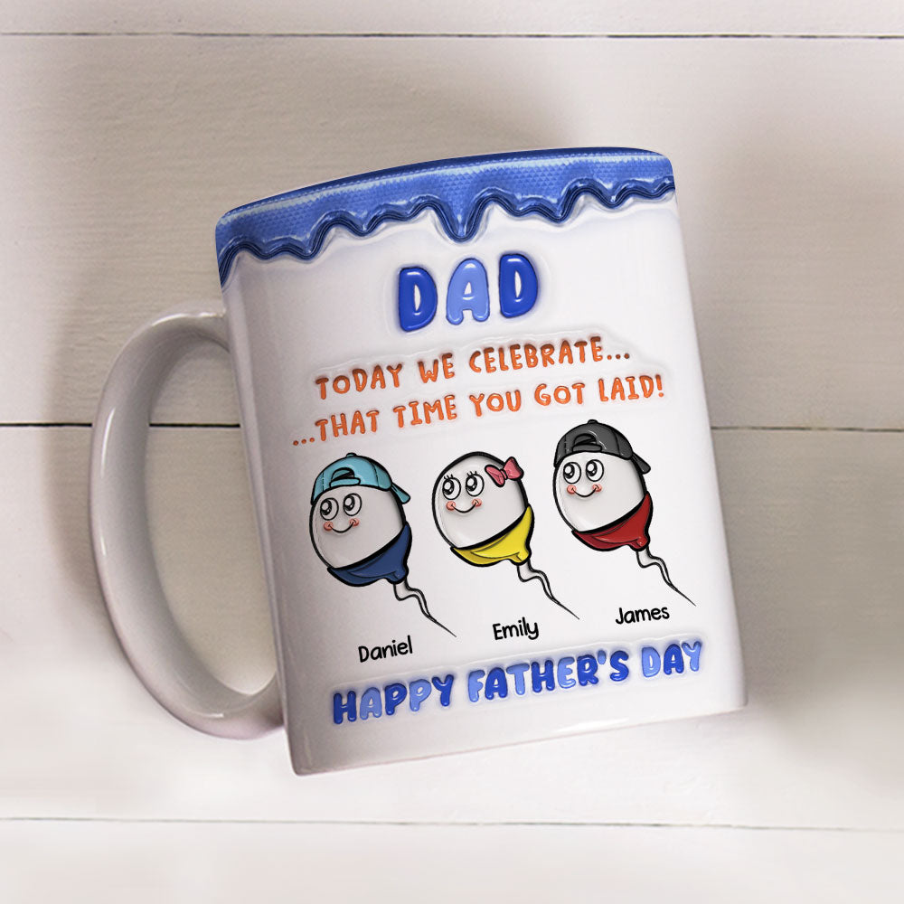 Custom Father's Day, Special Gift for Dad & Grandpa • Best Accident Ever Created - Personalized 3D Inflated Effect Mug