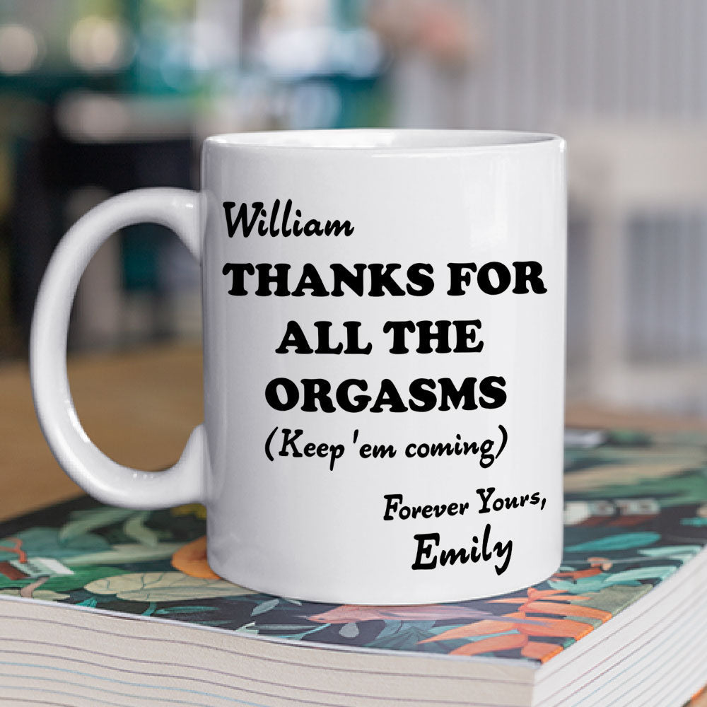 Custom Anniversary Keepsake Gifts For Couple • Thanks For All - Personalized Coffee Mug