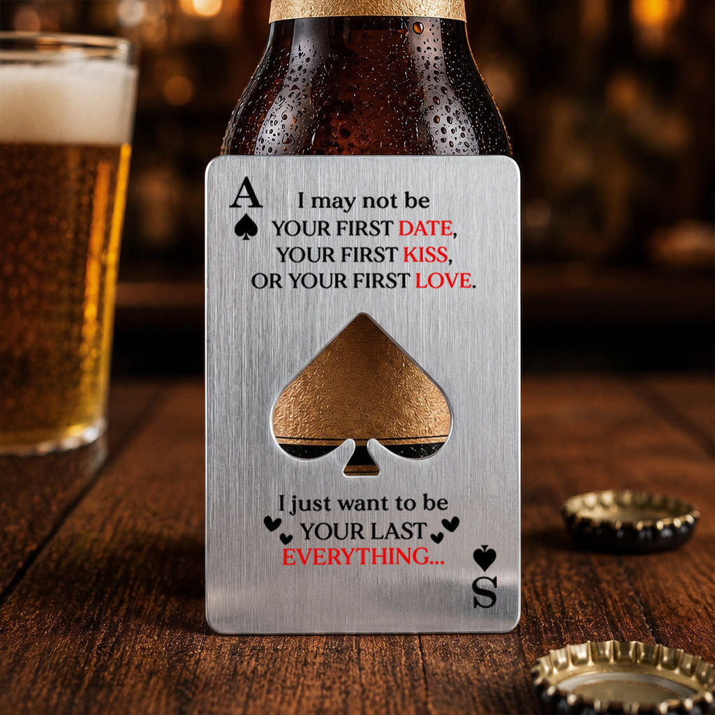 King & Queen Couple - Personalized Ace Of Spades Bottle Opener