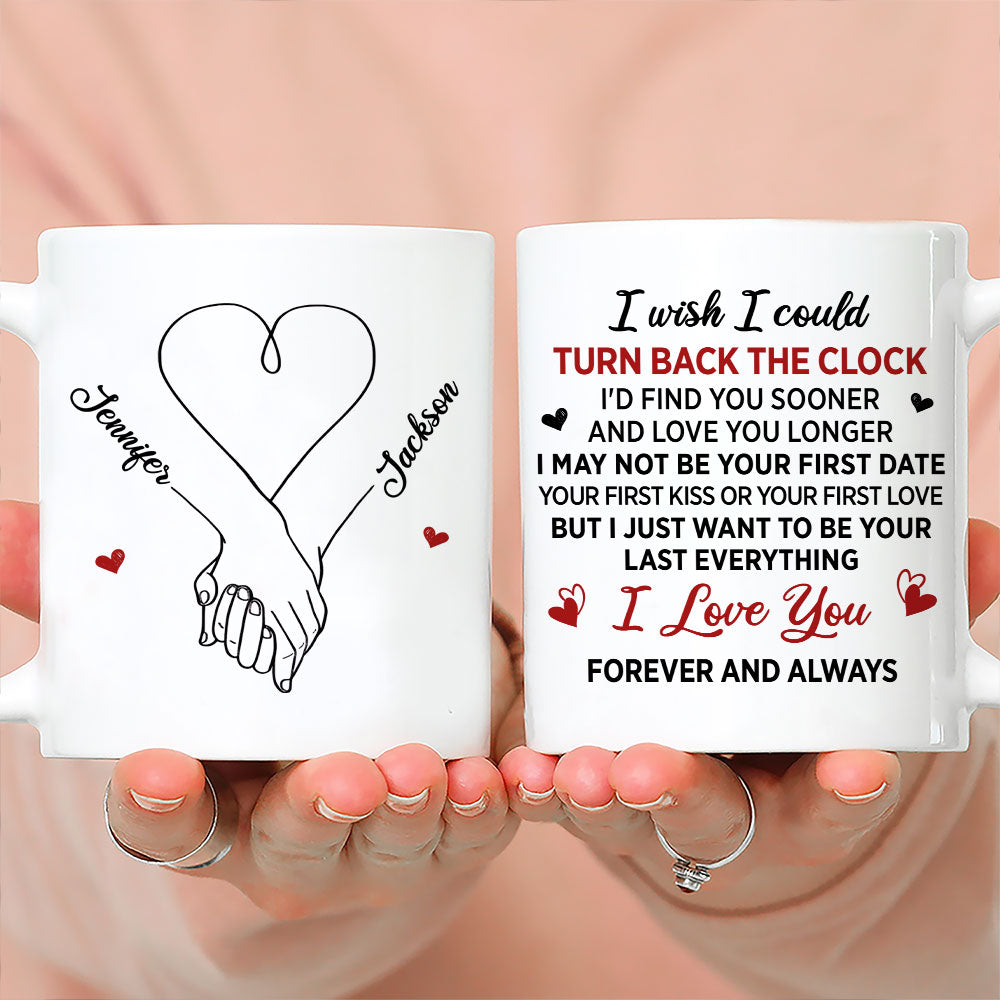Custom Anniversary Keepsake Gifts For Couple • Turn Back The Clock - Personalized Coffee Mug