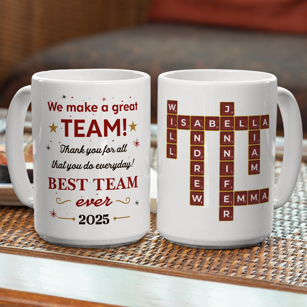 Custom Coworker, Christmas & Birthday Team Appreciation Gift • Together Everyone Achieves More Always - Personalized Coffee Mug