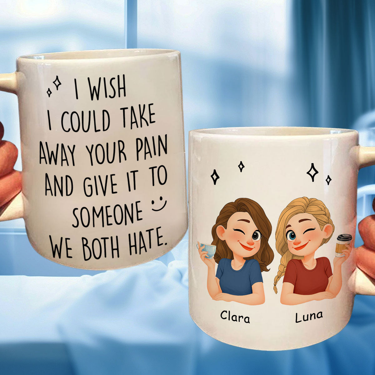 Custom Christmas & Birthday Gift for Brother & Sister • Take Away Your Pain - Personalized Coffee Mug