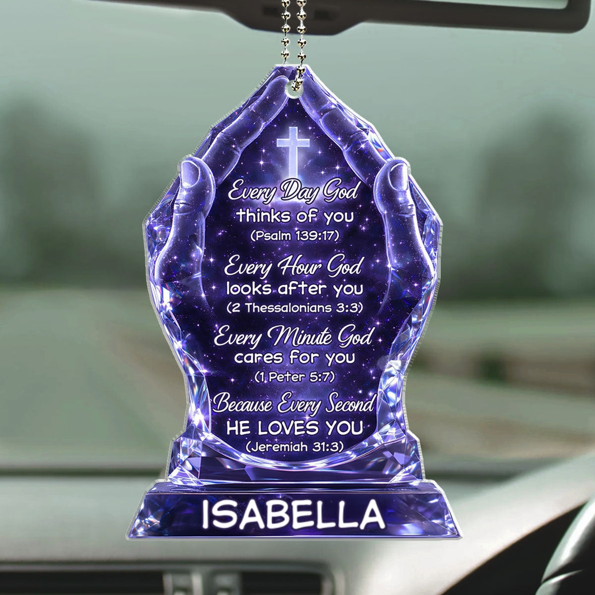 Every Day God Thinks Of You - Personalized Car Ornament