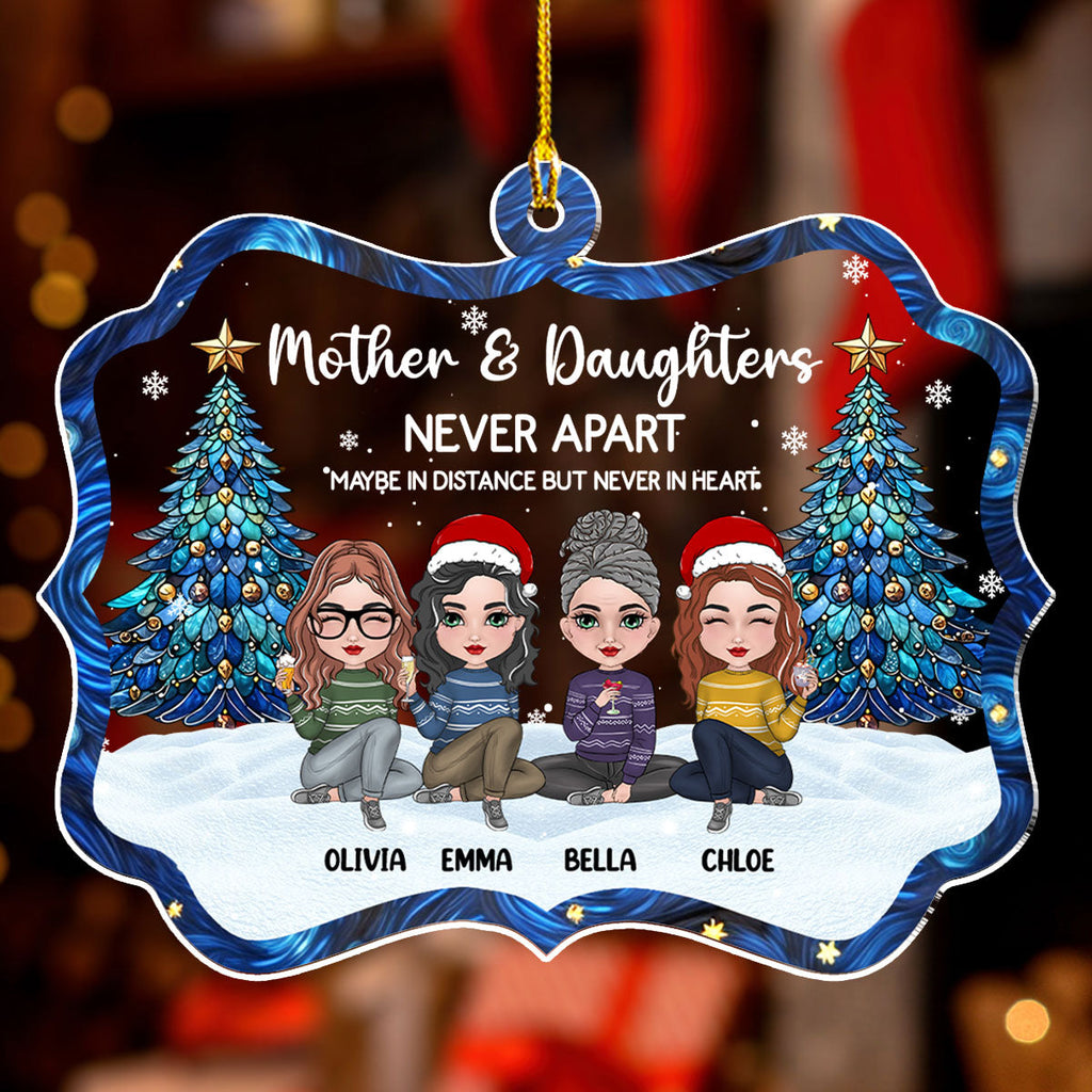 Custom Family Ornament, Christmas Gift for Family Members •  Christmas With Relative - Personalized Acrylic Ornament