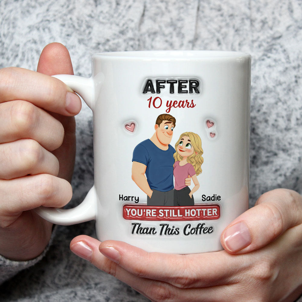 Custom Anniversary Keepsake Gifts For Couple • Love Is You - Personalized 3D Inflated Effect Mug