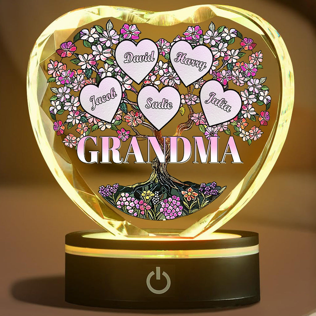 Nana Is The Best - Personalized Crystal Led Light