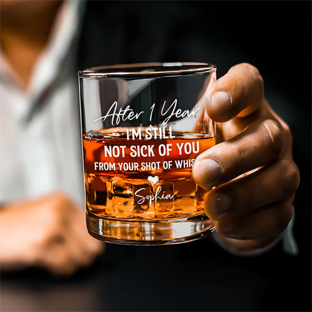 Custom Christmas Anniversary Birthday Drinkware Gifts for Couple • Love You Still - Personalized Whiskey Glass