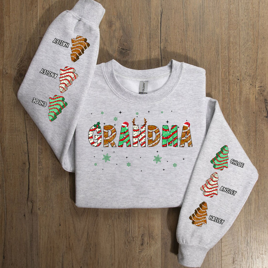 Grandma Christmas Tree Cake - Personalized Sweatshirt