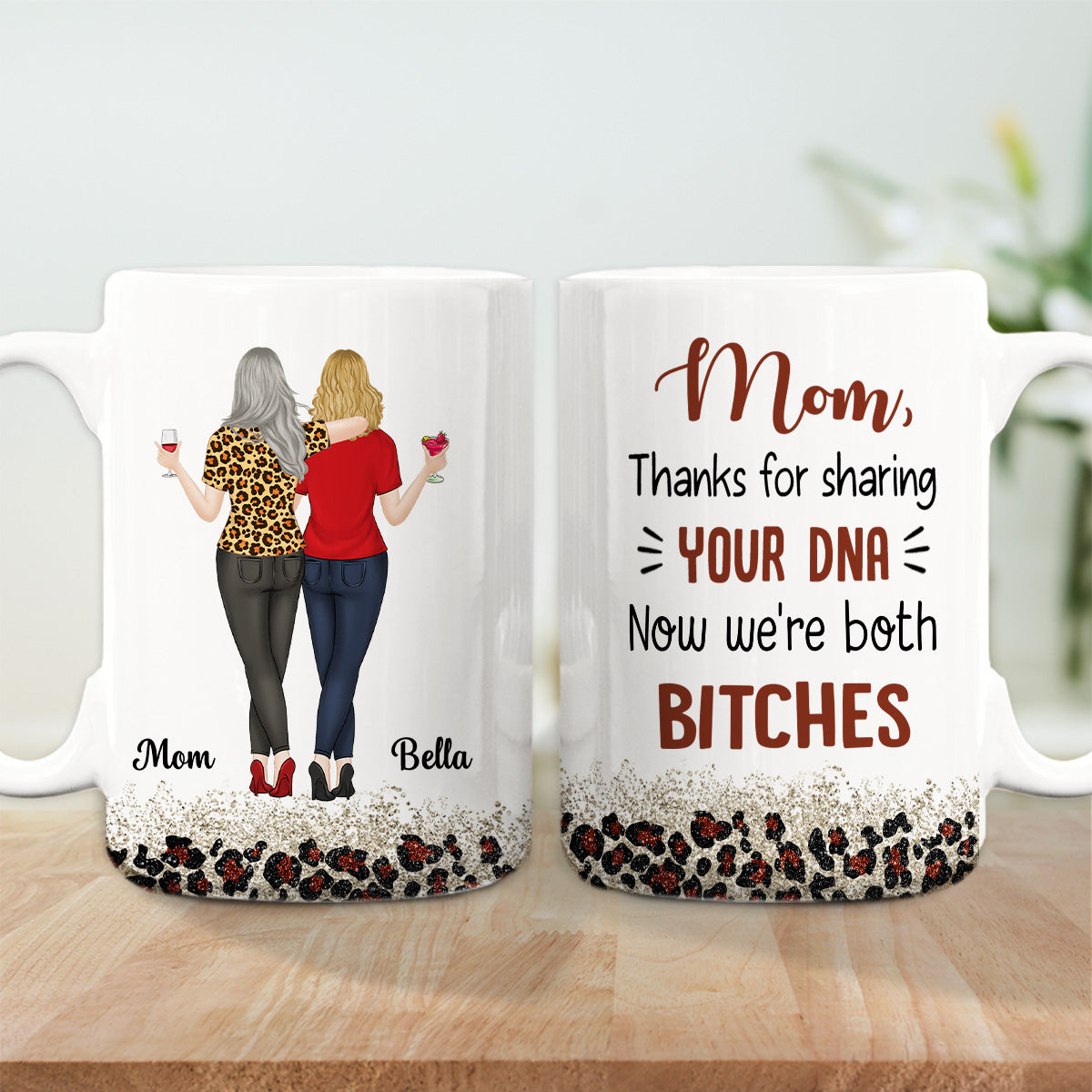 Custom Christmas & Birthday Gift for Mom • Your DNA - Personalized Coffee Mug