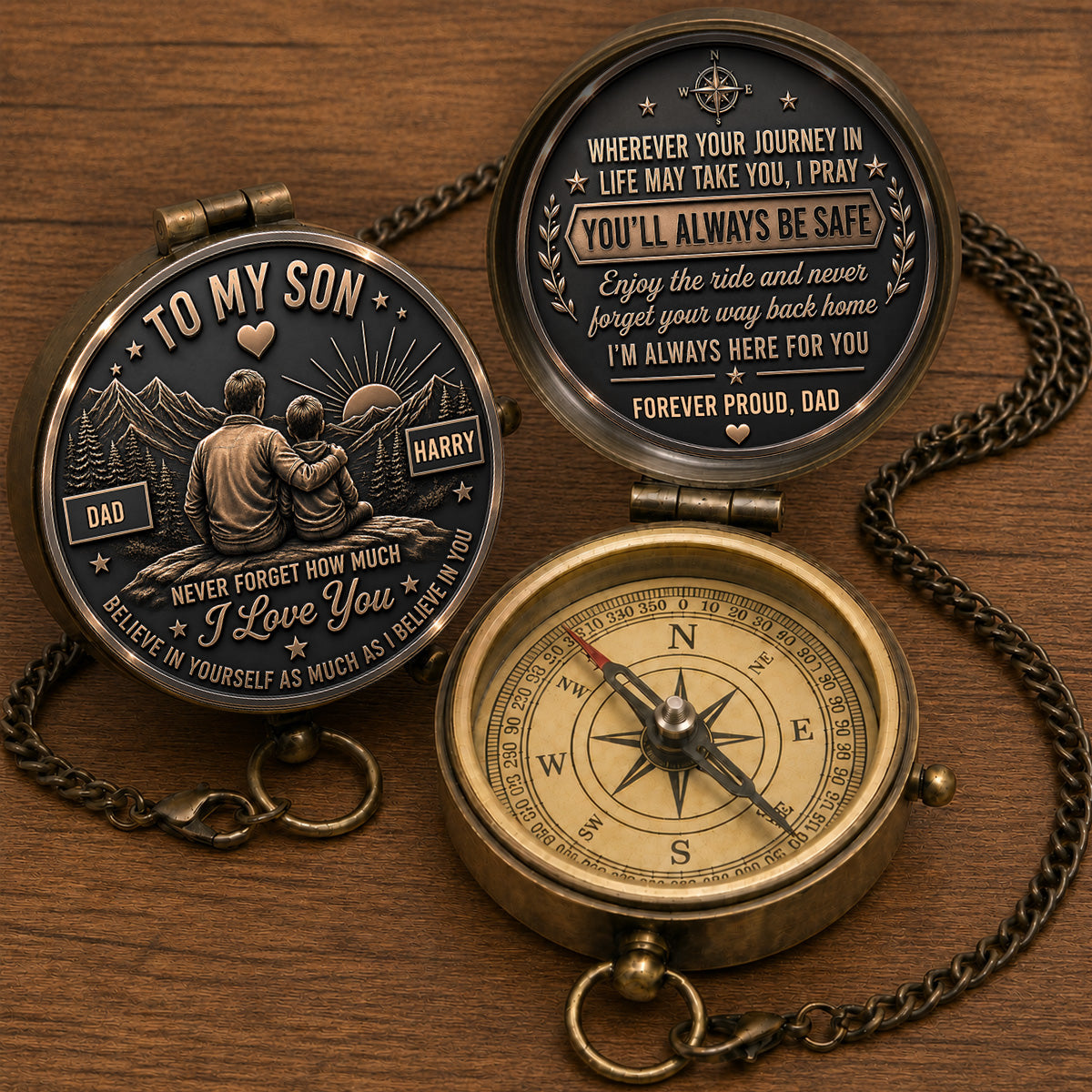 Believe In Your Journey - Personalized Pocket Compass