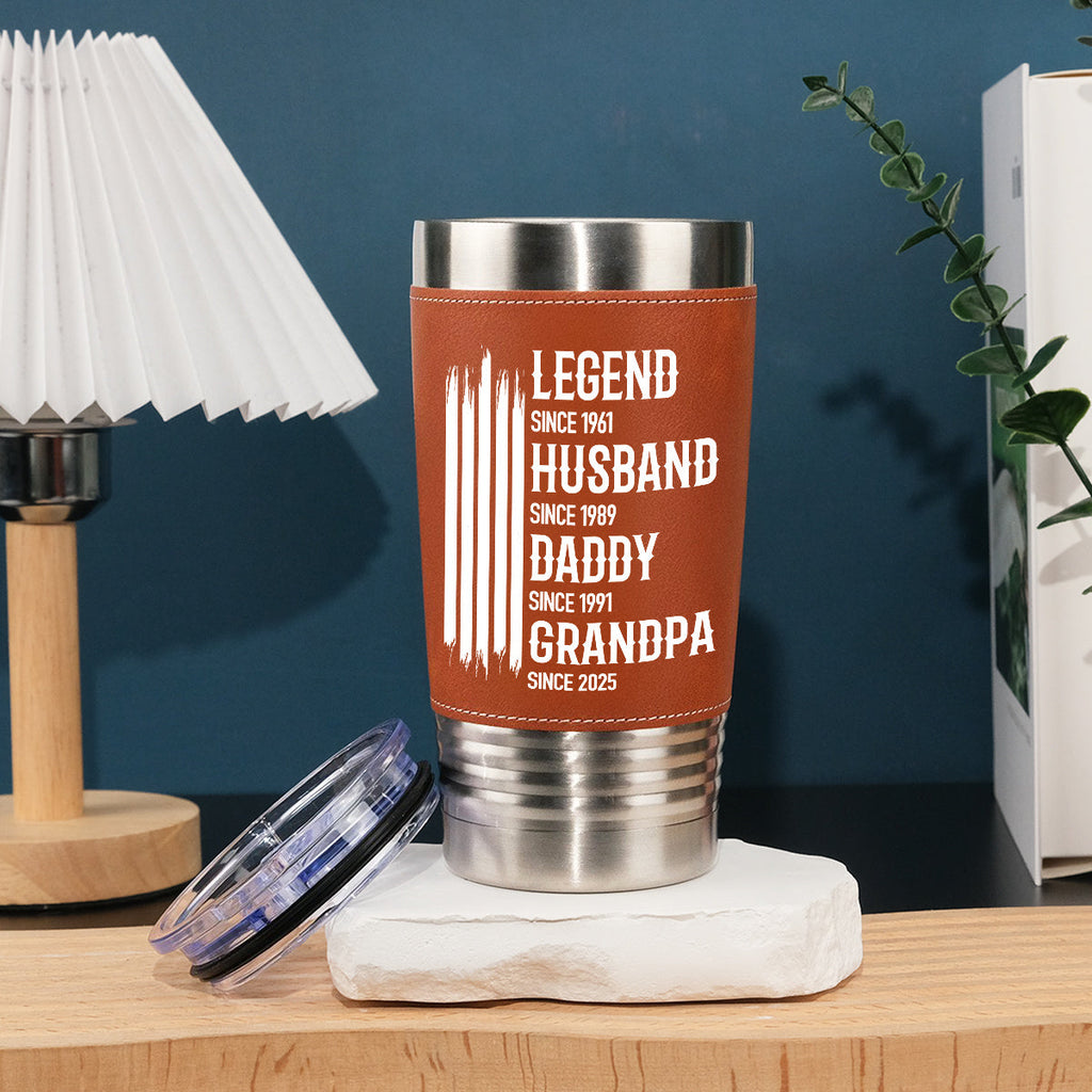 The Original Legend - Personalized Leather Tumbler