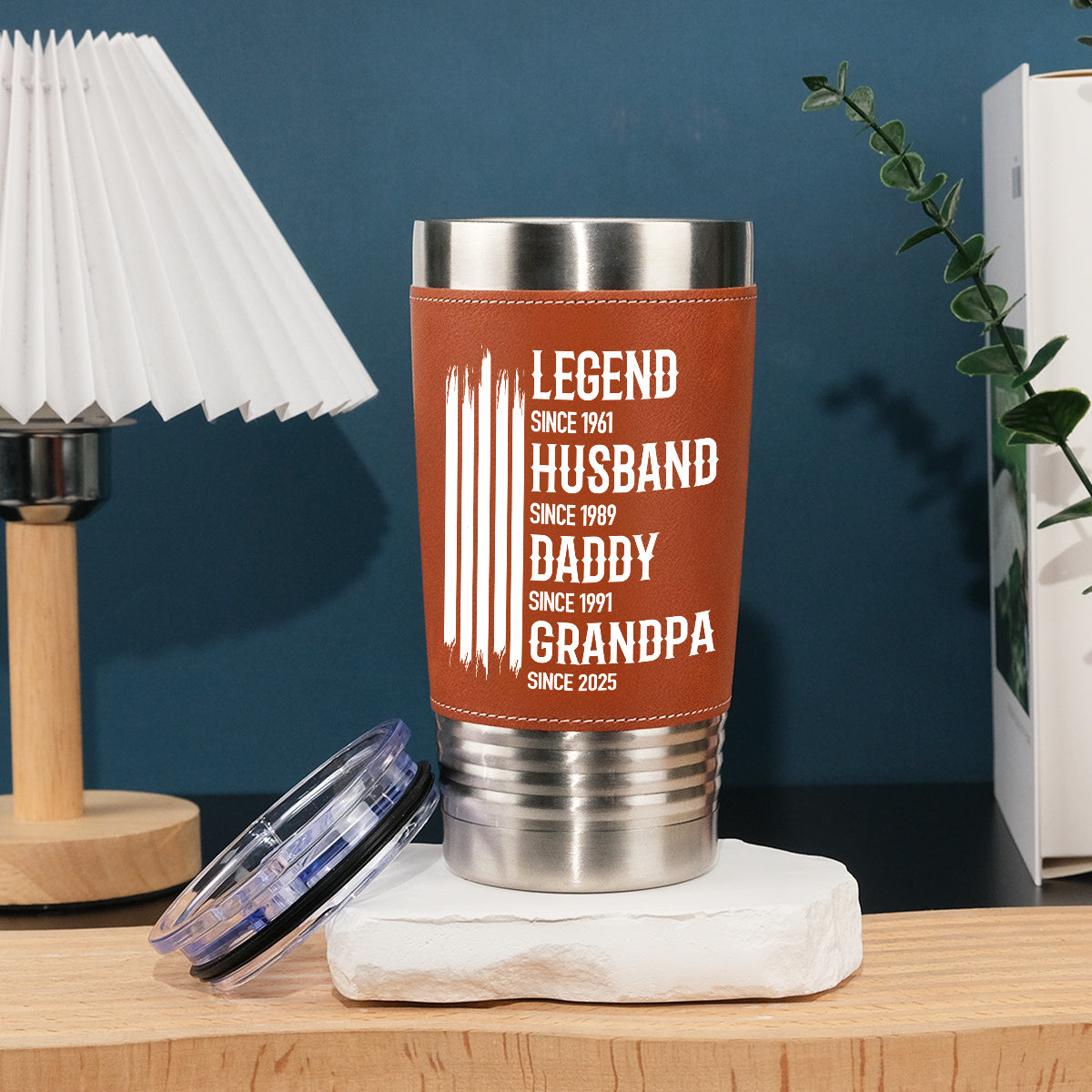 The Original Legend - Personalized Leather Tumbler