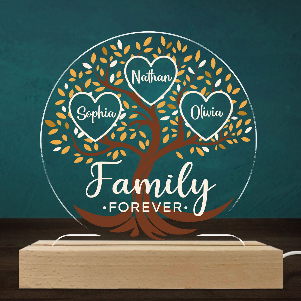 Custom Gift for Mom Grandma, Mother's Day Birthday • Loving Family - Personalized LED Light