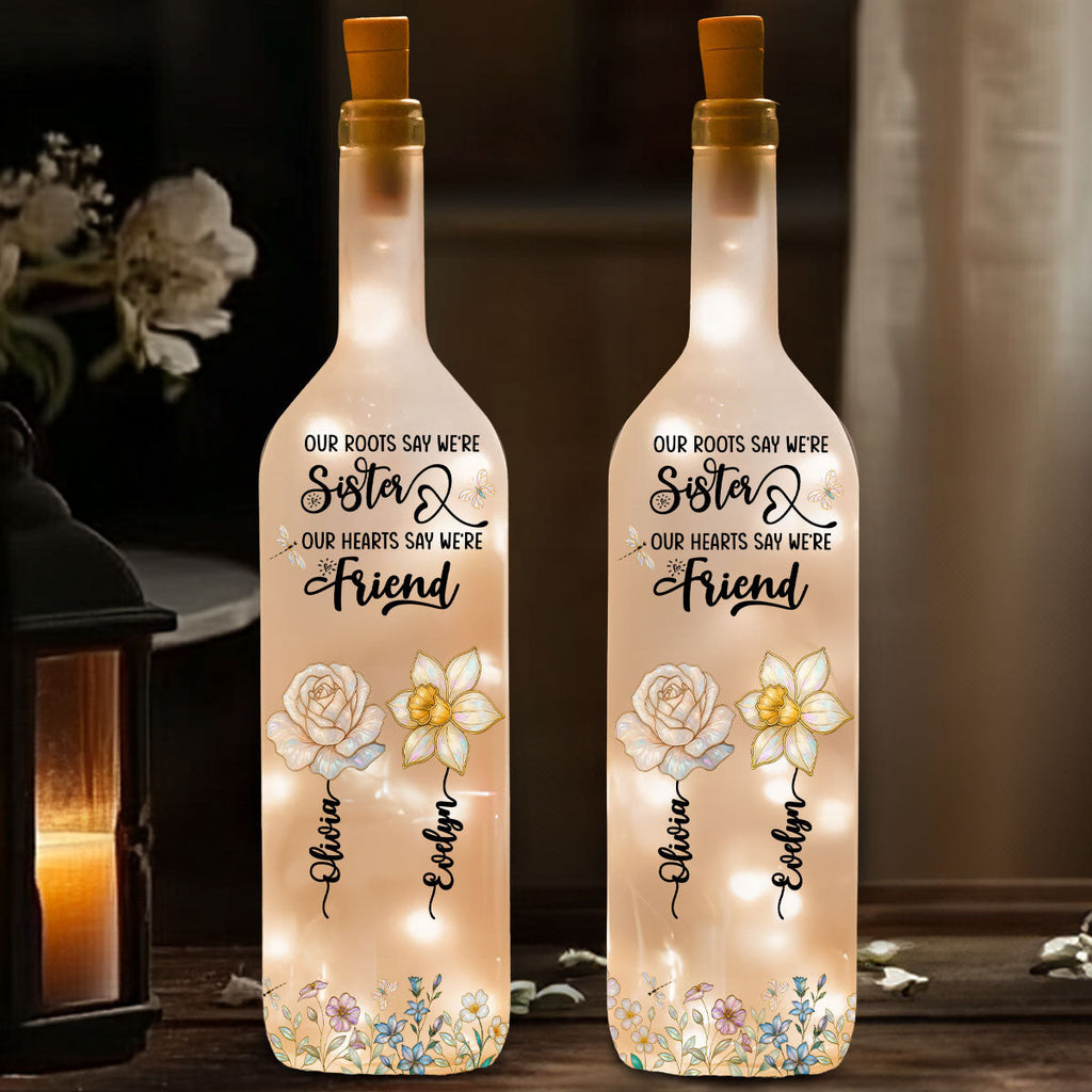 Growing Together Blooming Forever - Personalized Bottle Lamp