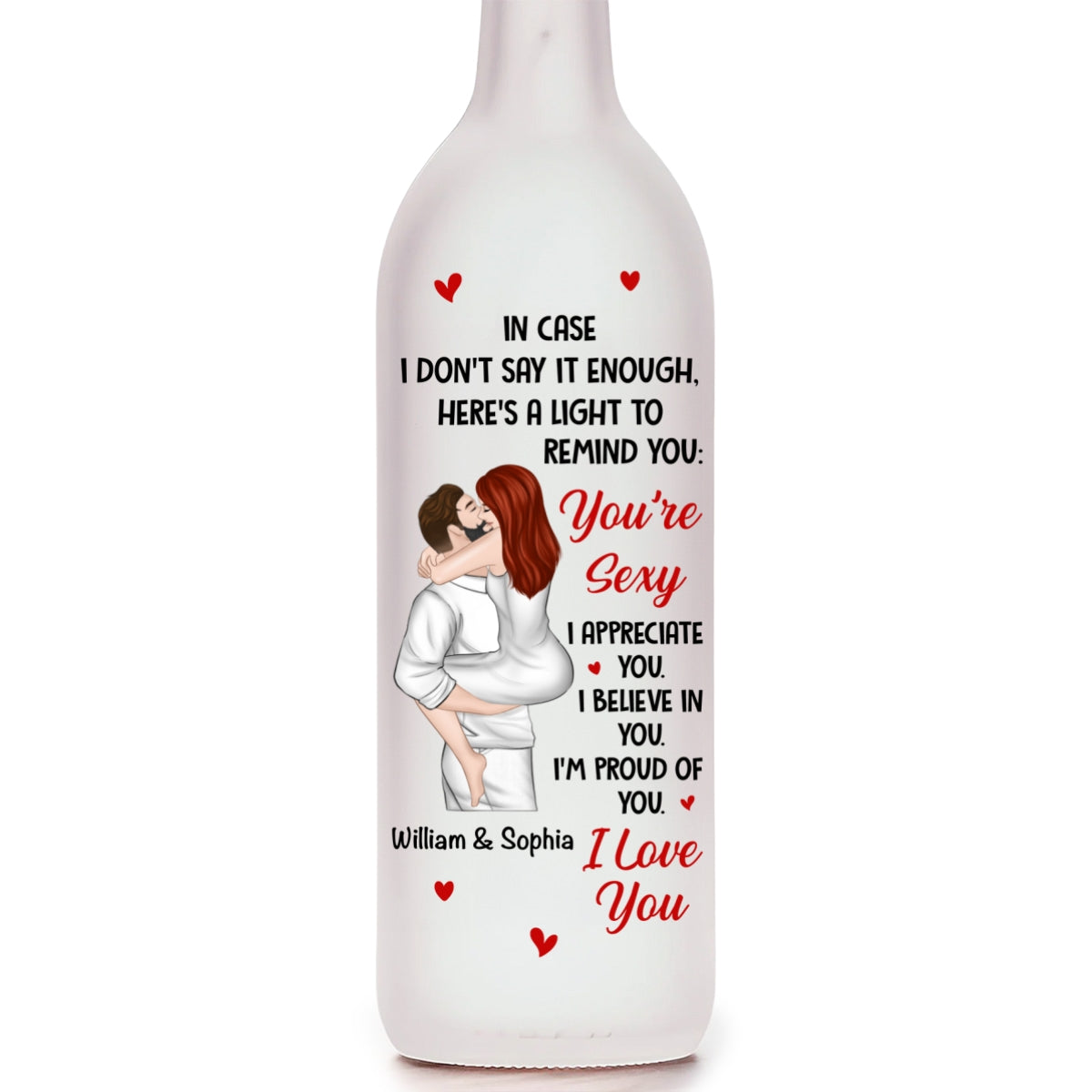 All the Reasons I Love You - Personalized Bottle Lamp