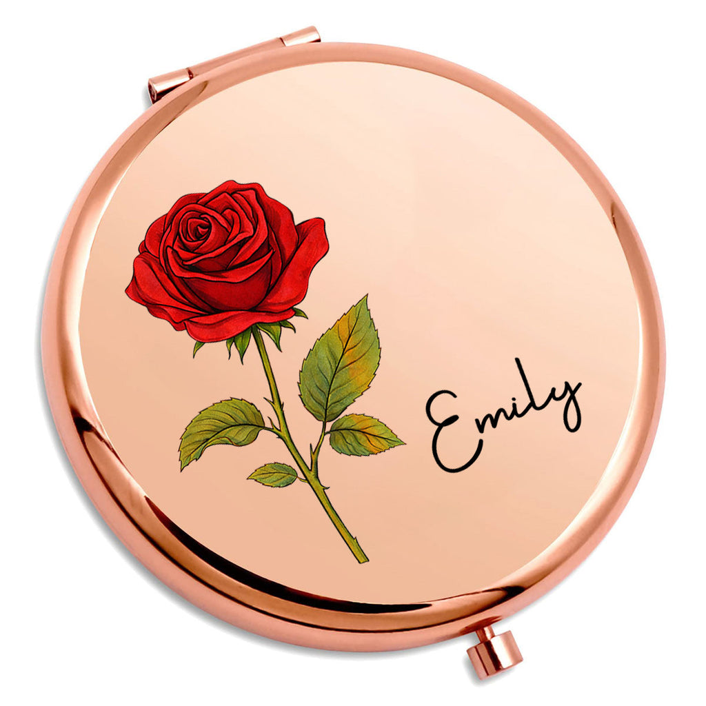 Flowers Bloom Where Beauty Lives - Personalized Compact Mirror