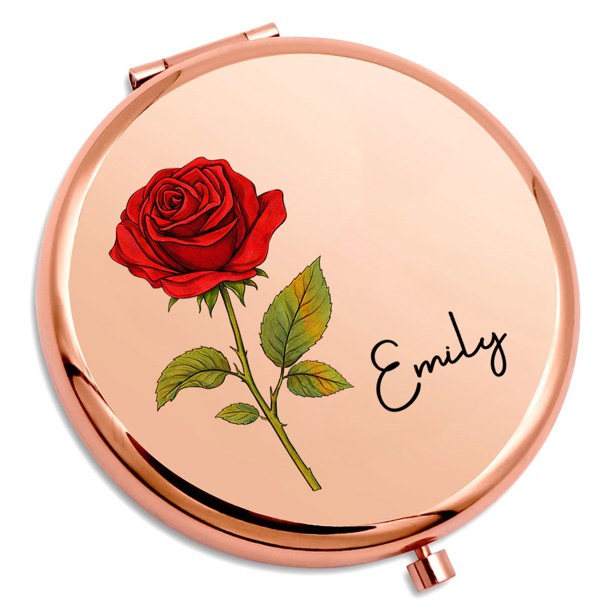 Flowers Bloom Where Beauty Lives - Personalized Compact Mirror