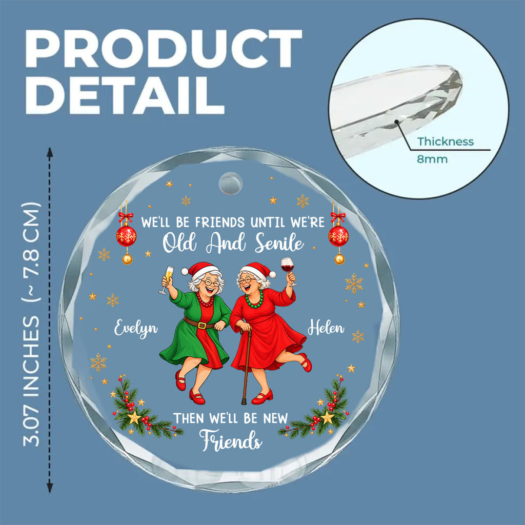 Custom Sister Christmas Ornament •  Moments To Treasure - Personalized Glass Ornament