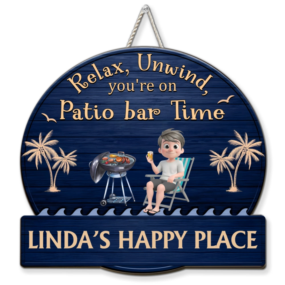 Custom Home & Wall Decor, Birthday & Christmas Gift • Patio Season Is On - Personalized Wood Sign