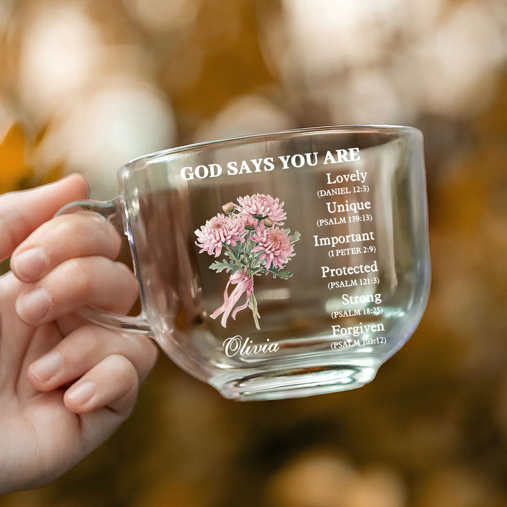 You Are Lovely - Personalized Glass Tea Cup