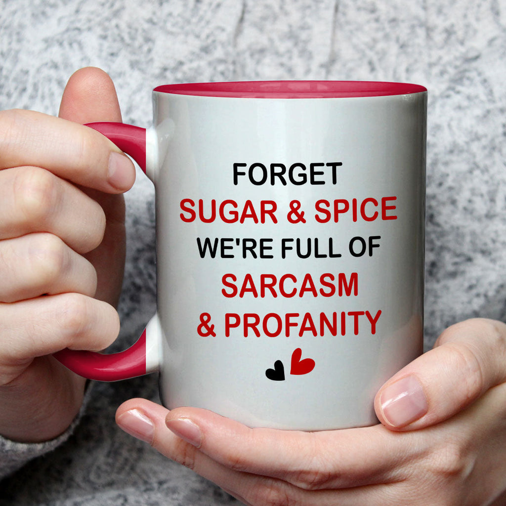 Custom Best Friend, Christmas & Birthday Friendship Keepsake Gift • Sugar And Spice - Personalized Accent Mug