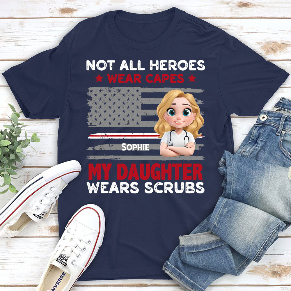 Custom Christmas & Birthday Gift for Dad, Grandpa • Not All Heroes Wear Capes - Personalized Shirt