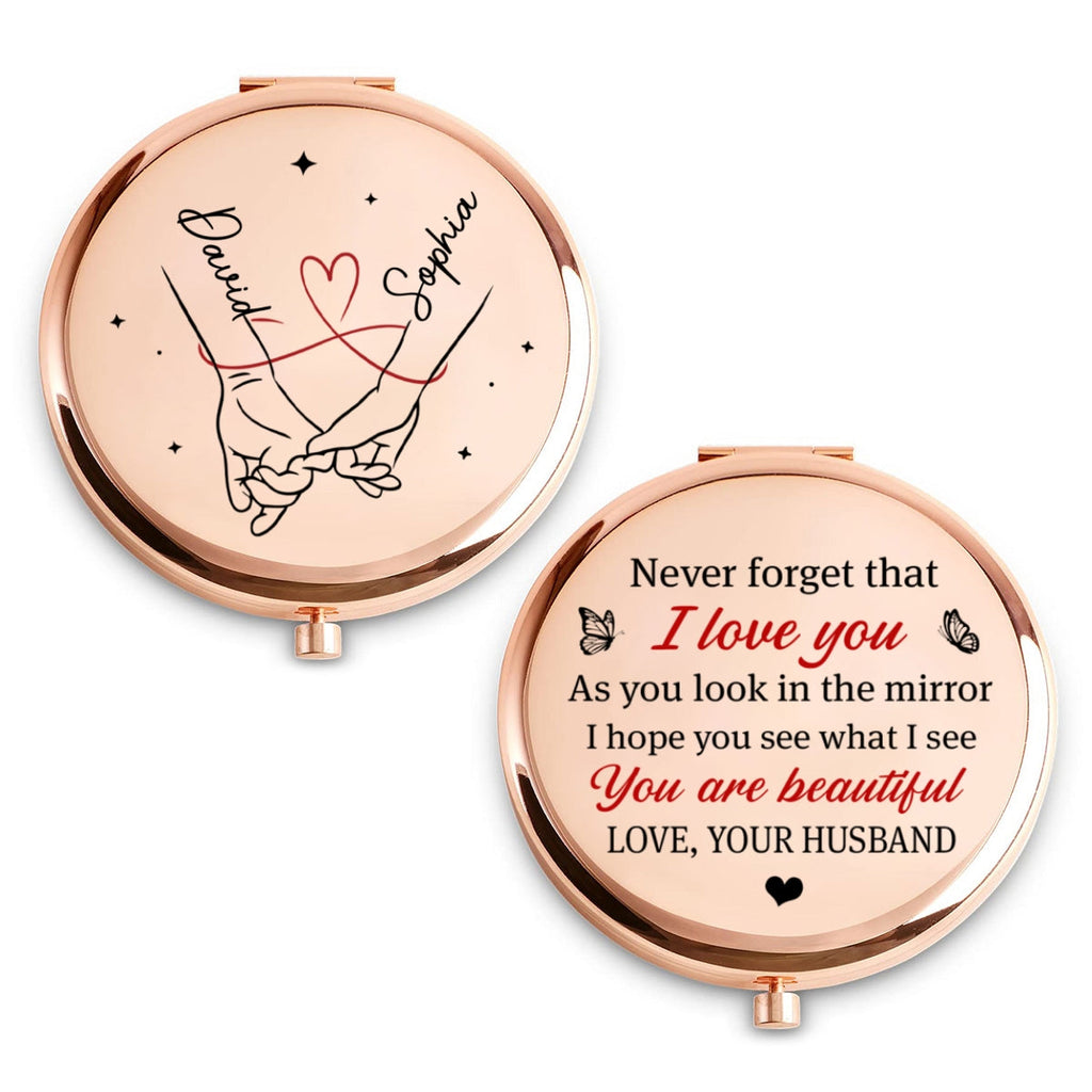 A Message From The Heart - Personalized Compact Mirror