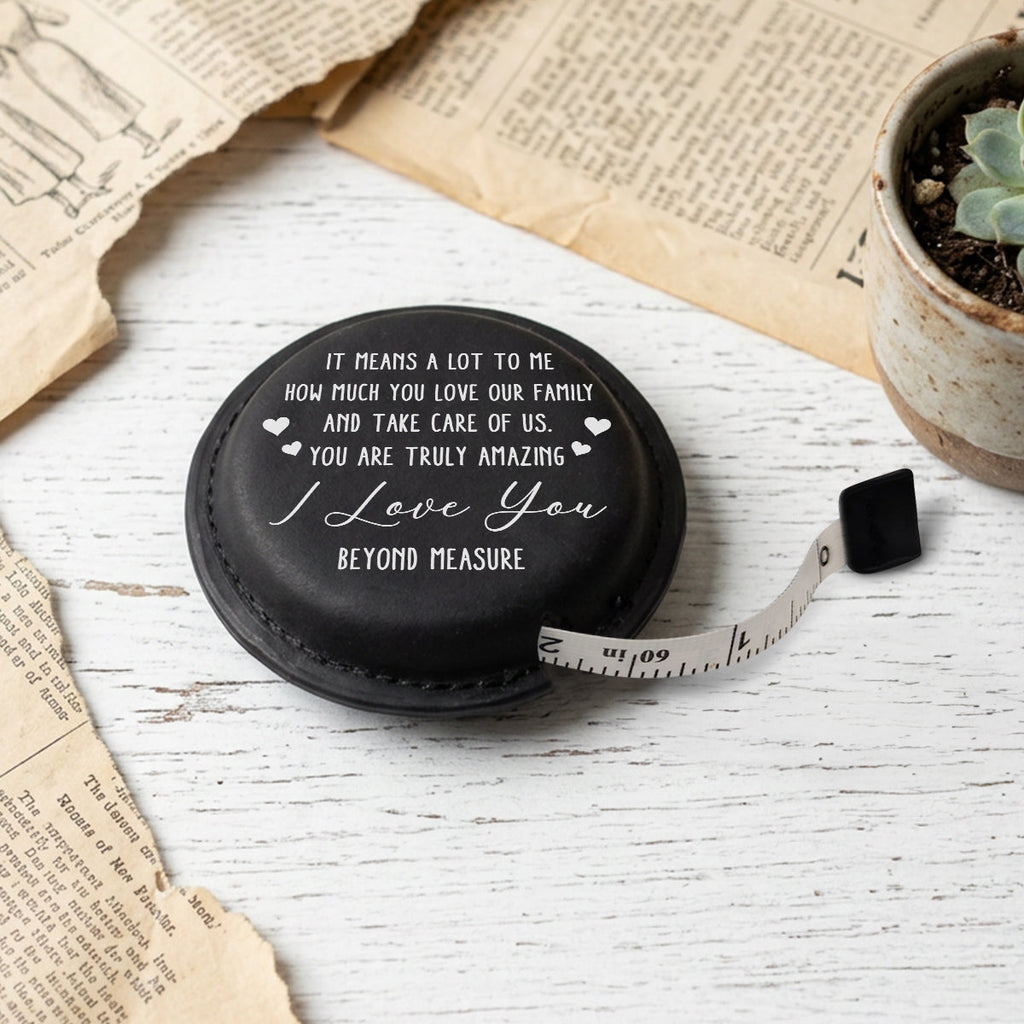 To My Husband - Personalized Leather Tape Measure