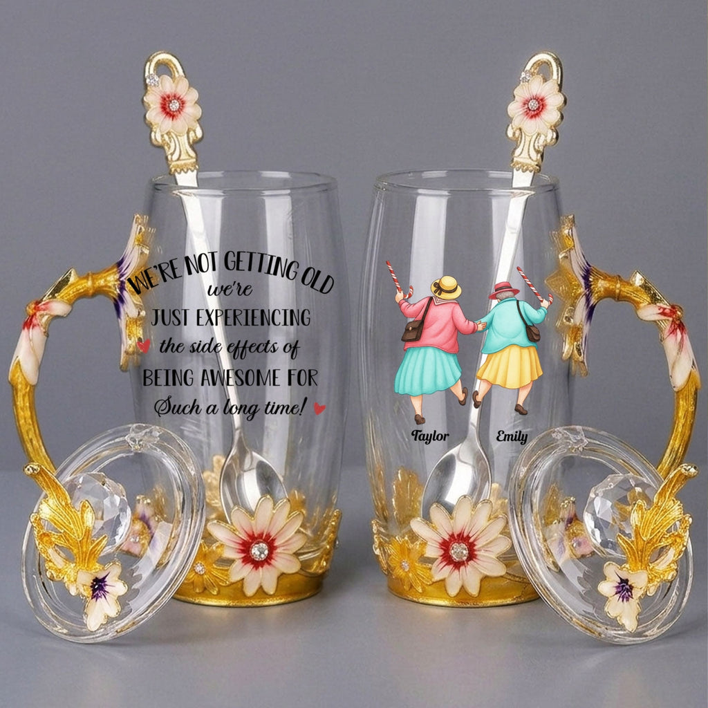 Not Getting Old - Personalized 14OZ Flower Tea Cup