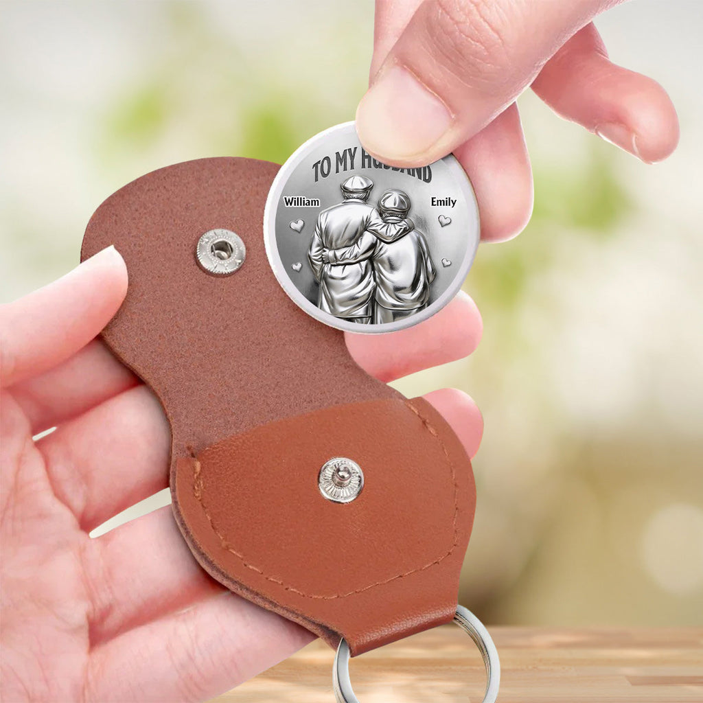Custom Coin Keychain, Mother's Father's Day Birthday Gift Keepsake • The Things We Possessed Won't Matter - Personalized Pocket Hug