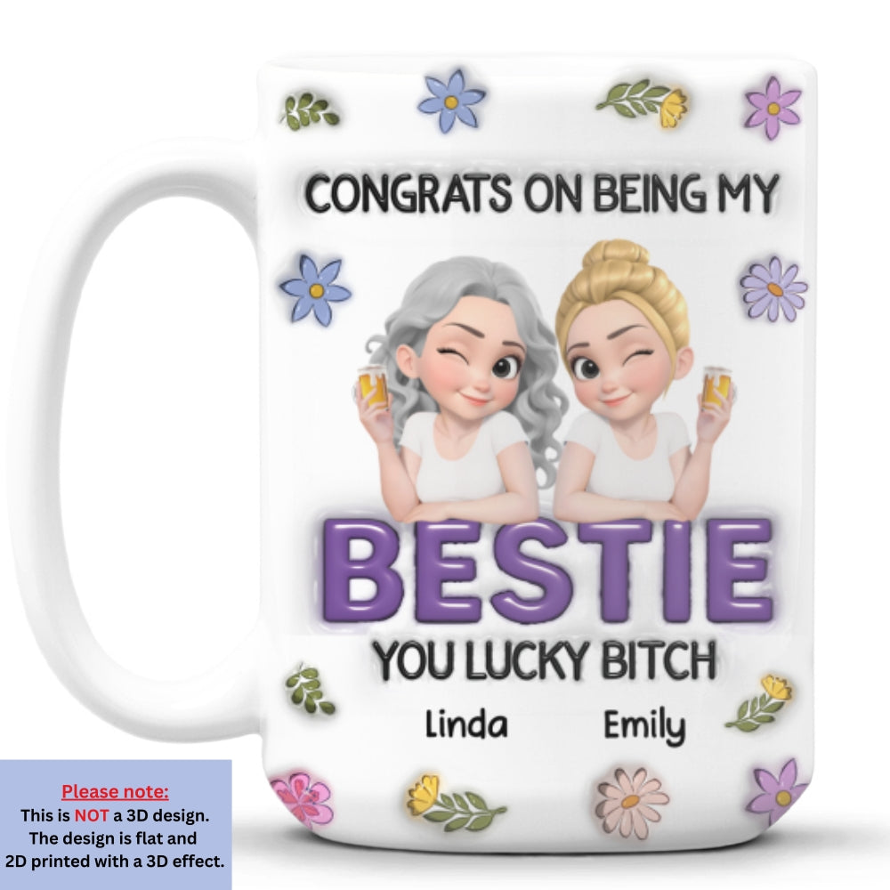 Custom Christmas & Birthday Gift for Brother & Sister • Congrats - Personalized 3D Inflated Effect Mug