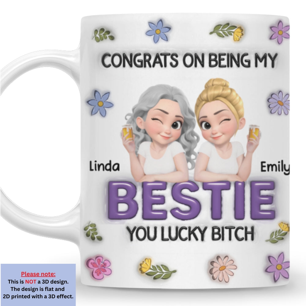 Custom Christmas & Birthday Gift for Brother & Sister • Congrats - Personalized 3D Inflated Effect Mug
