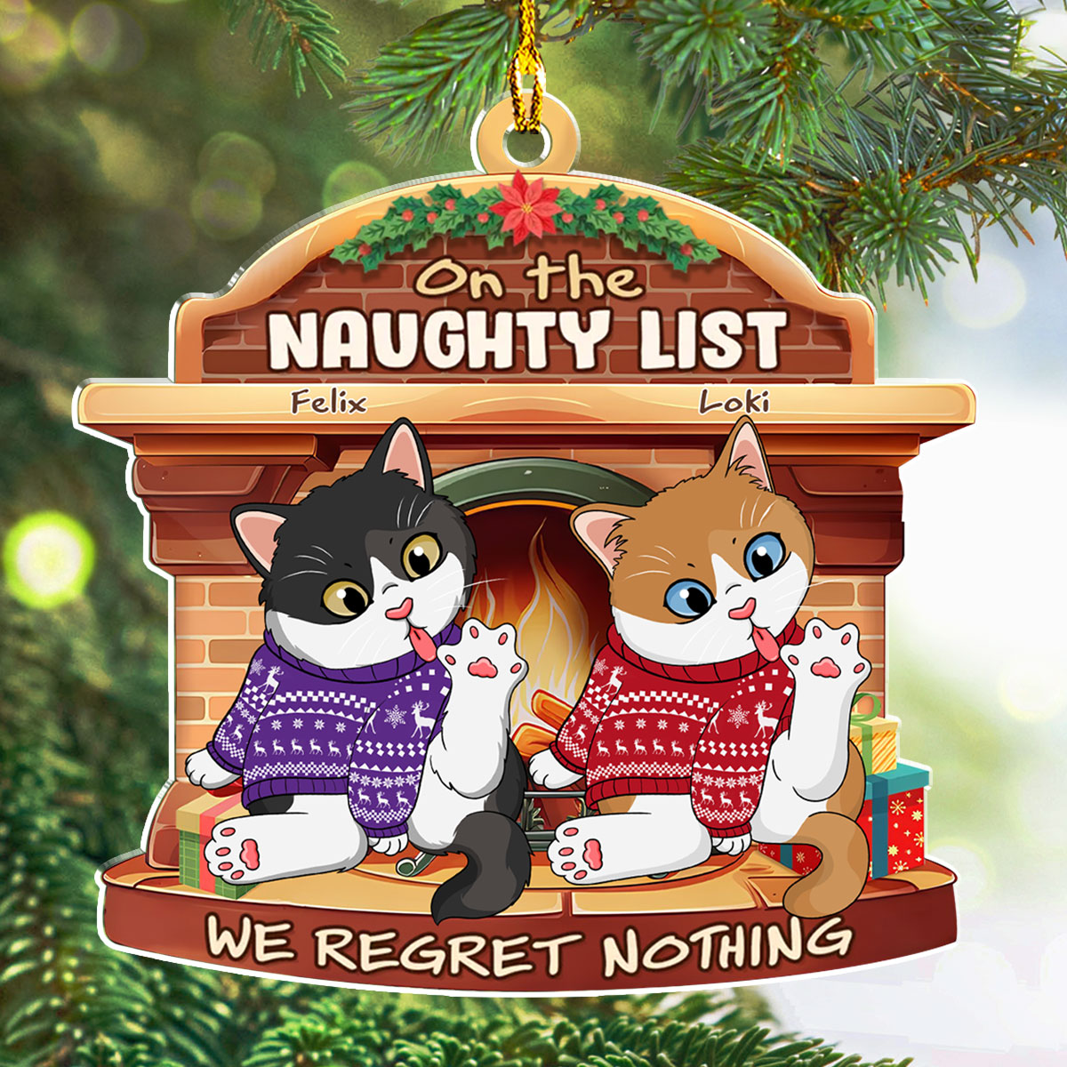 Custom Keepsake Christmas Ornament •  The Cutest Santa Paws - Personalized Acrylic Ornament