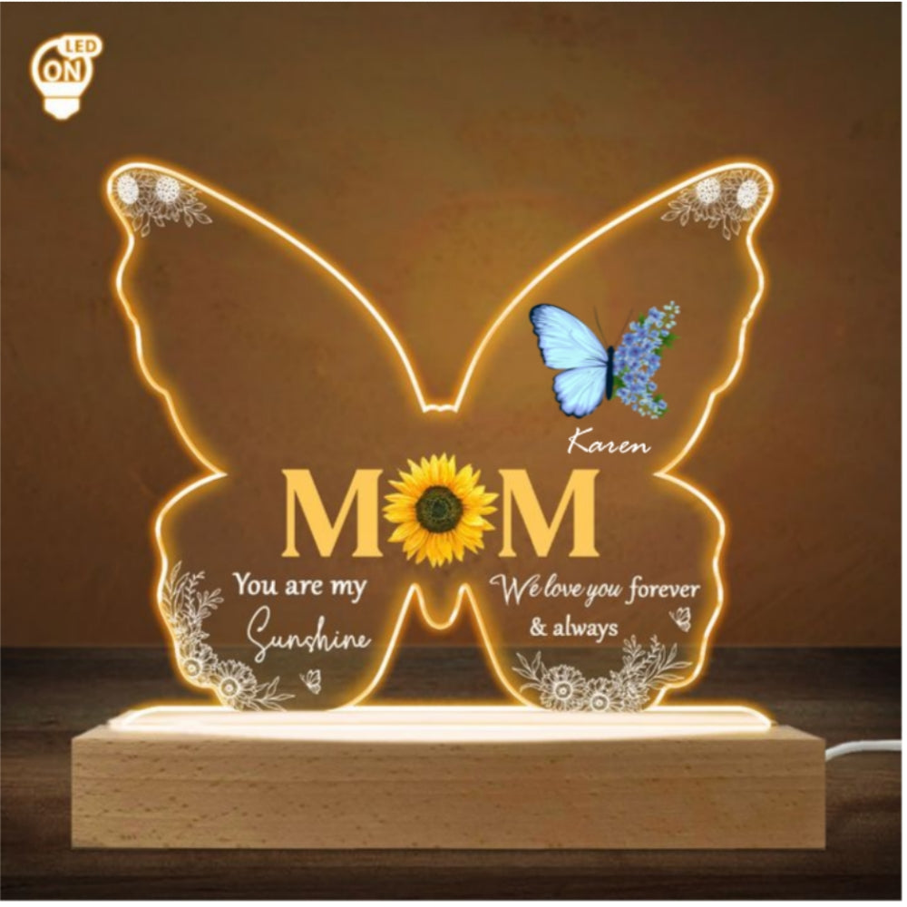 Custom Mother's Day Gift for Mom Grandma • Your Love Is Our Sunshine - Personalized LED Light