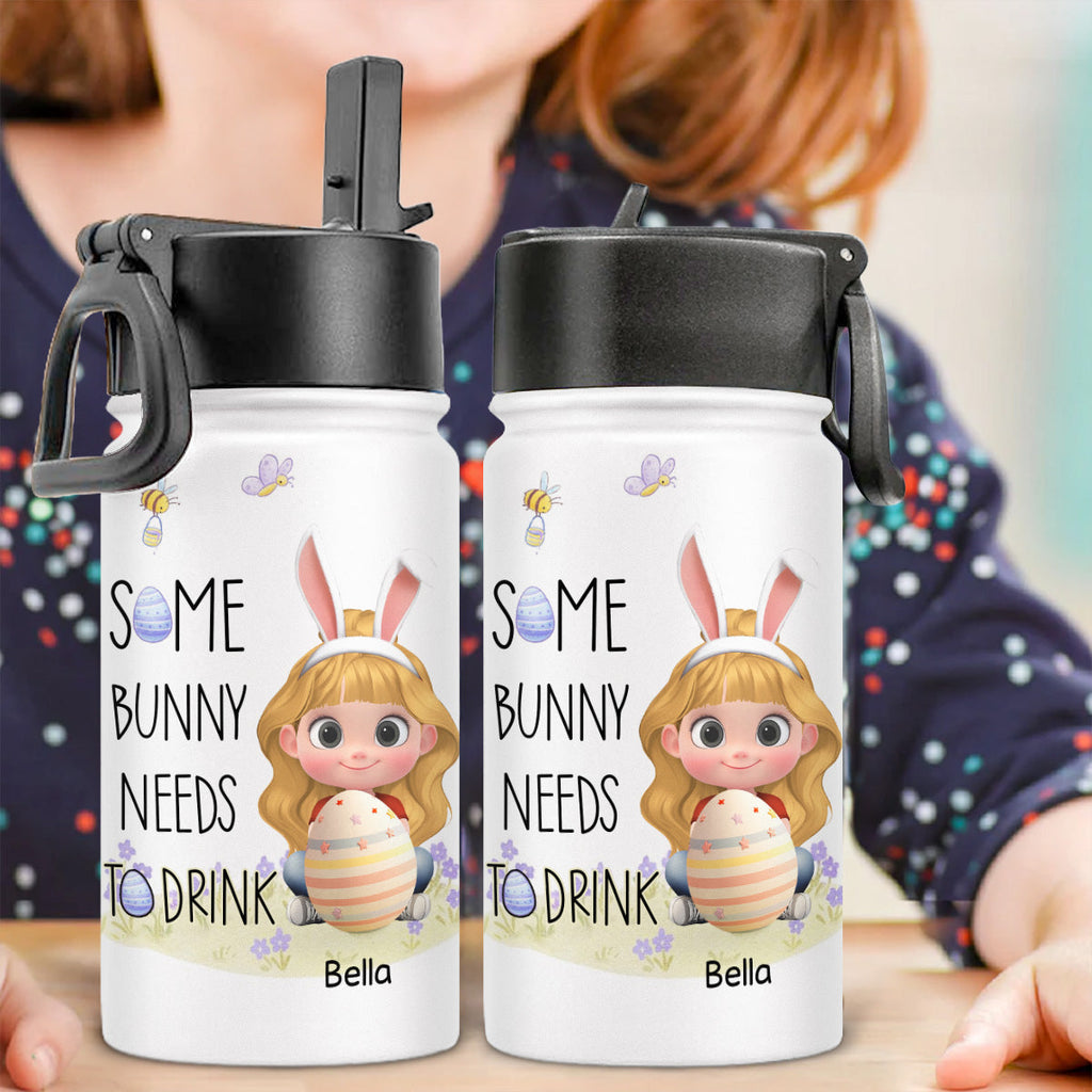 Some Bunny Needs A Drink - Personalized Kids Water Bottle