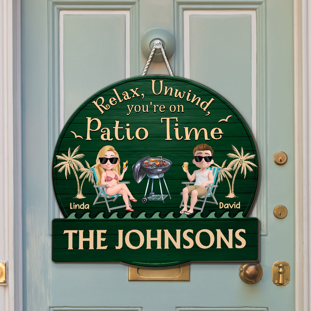 Custom Home & Wall Decor, Birthday & Christmas Gift • It Is Patio Time - Personalized Wood Sign