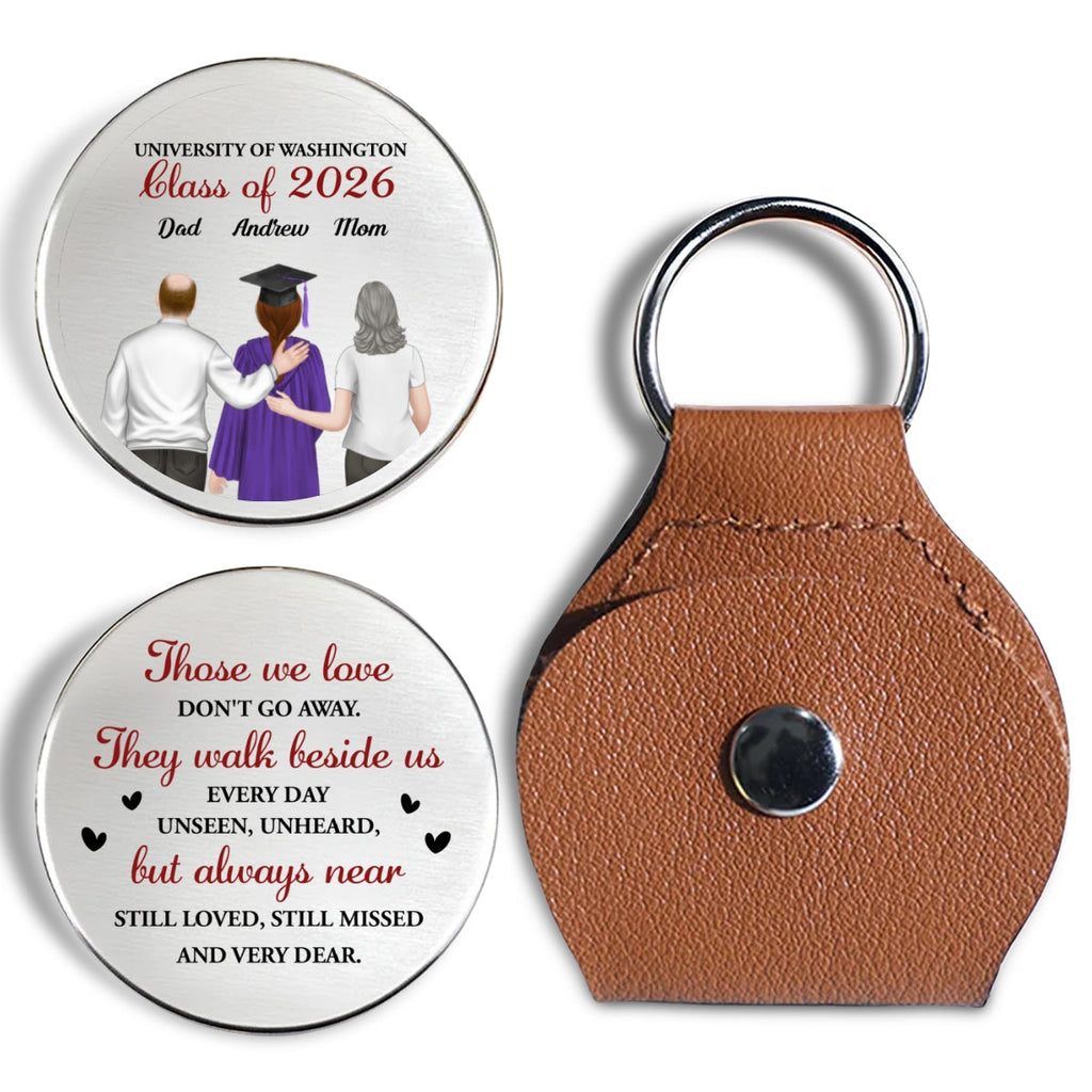 Custom Coin Keychain for Son, Father's Day Birthday Gifts • So Proud Of You Graduation Gift - Personalized Pocket Hug